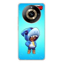 Чехол для Realme 11 Pro 5G Бравл Старс (VPrint) (Леон акула)