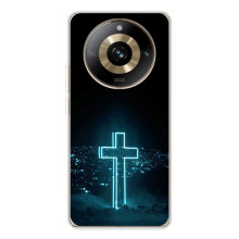 Чехол для Realme 11 Pro 5G (AlphaPrint) - (Христианские) (Крест и город)