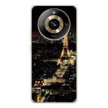 Чехол Эйфелева Башня для Realme 11 Pro 5G - (AlphaPrint) (Ночной Париж)