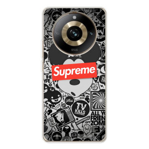 Чохол з Брендами одягу на 11 Про 5G – Supreme Маус
