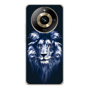 Чехол с картинкой на Realme 11 Pro 5G – Лев - синий