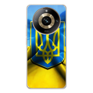 Чехол с картинкой (Патриотический ГЕРБ) на Realme 11 Pro 5G (Герб и Флаг Украины)