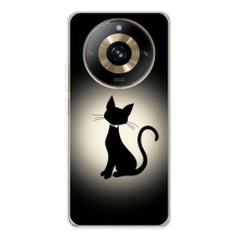 Чохол з принтом для Realme 11 Pro 5G (AlphaPrint) Модні коти (Силует котика)