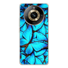Чехол с принтом для 11 Про 5Джи - (Прикольные) (AlphaPrint) (Синие бабочки)