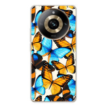 Чехол с принтом для 11 Про 5Джи - (Прикольные) (AlphaPrint) (Яркие бабочки)