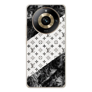 Чехол Стиль Louis Vuitton на Realme 11 Pro 5G – LV на белом