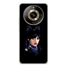 Чехлы Венсдей на Realme 11 Pro 5G Уэнсдей (AlphaPrint) (серьезная Уэнздей)