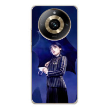 Чехлы Венсдей на Realme 11 Pro 5G Уэнсдей (AlphaPrint) (Уэнздей с зонтом)