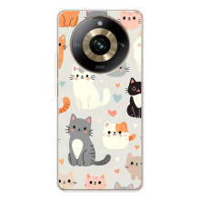 Чохол з малюнком кіт на Realme 11 Pro 5G (Колаж котів)