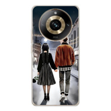 Чехол с дизайном Венздей 2 на Realme 11 Pro 5G – Уэнсдей и Тайлер