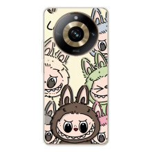 Чехол с Лабубу на Realme 11 Pro 5G (Коллаж Лабубу)