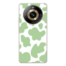 Чехол с принтом коровы на 11 Про 5Джи (Зеленый принт)