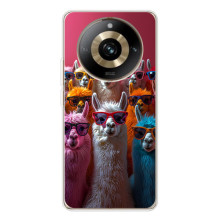 Чехол с принтом стильные животные для 11 Про 5Джи – Ламы в очках