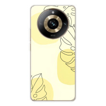 Силиконовый чехол с принтом в цветах на Realme 11 Pro 5G