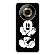 Эксклюзивный чехол для Realme 11 Pro 5G (AlphaPrint - Мультяшные) (Микки на черном)