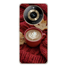 Чехол с уникальным дизайном «Осень с кофе» для Realme 11 Pro 5G – Кофе на пледе