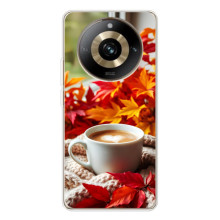 Чехол с уникальным дизайном «Осень с кофе» для Realme 11 Pro 5G