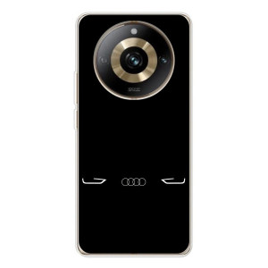 Силиконовый бампер с картинкой машины на Realme 11 Pro 5G (Силует Audi)