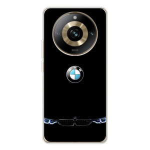 Силиконовый бампер с картинкой машины на Realme 11 Pro 5G (Черный BMW)