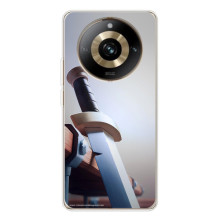 Силиконовый Чехол (атрибутика Клеш Роял) для Realme 11 Pro 5G (Меч варвара)