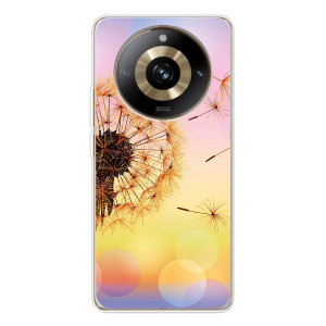 Силиконовый Чехол с одуванчиками на Realme 11 Pro 5G – Цветок-одуванчик