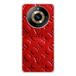 Текстурний Чохол Louis Vuitton для 11 Про 5G – Червоний ЛВ