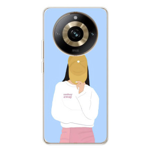 Силіконовый Чохол на Realme 11 Pro 5G з картинкой Модных девушек – Жовта кепка