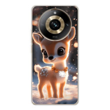 Яркий чехол для Realme 11 Pro 5G с Зимними Оленятами – Оленёнок