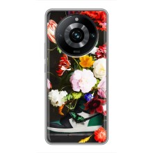 Брендновые Чехлы для Realme 11 Pro Plus - (PREMIUMPrint) (Nike цветы)