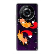 Чохли з картинкою Лисичка для Realme 11 Pro Plus (VPrint) (Лисички космонавти)