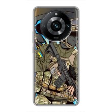 Чехлы с картинкой ЗСУ для Realme 11 Pro Plus (AlphaPrint) (Воїн ЗСУ)