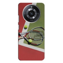 Чохли з прінтом Спортивна тематика для Realme 11 Pro Plus – Ракетки теніс