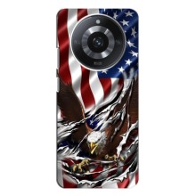 Чехол Флаг USA для Realme 11 Pro Plus