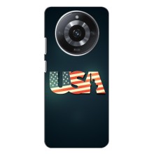 Чехол Флаг USA для Realme 11 Pro Plus (USA)