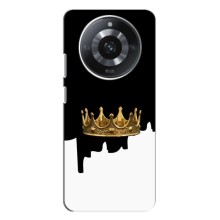 Чехол (Корона на чёрном фоне) для Реалми 11 Про Плюс – Золотая корона