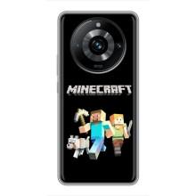 Чохол Майнкрафт на Realme 11 Pro Plus (AlphaPrint) Minecraft (герої Minecraft)