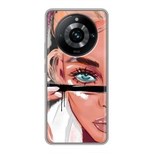 Чехол с печатью для Realme 11 Pro Plus - (Мода) (AlphaPrint) – Макияж