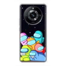 Чохли Амонг Ас для Realme 11 Pro Plus (AlphaPrint) (Скіни в космосі)