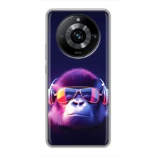 Чехол с Обезьянами Realme 11 Pro Plus - (AlphaPrint) (Стильная обезьяна)