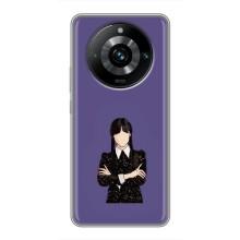 Чохли Венсдей на Realme 11 Pro Plus Уенсдей (AlphaPrint) (Венздей у чорному)