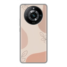 Чохол квітковий дизайн для Realme 11 Pro Plus – Кориневий фон
