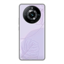 Чохол квітковий дизайн для Realme 11 Pro Plus – Монстера фіолетова