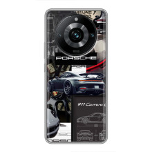 Чехол с авто Порше для Realme 11 Pro Plus – Коллаж Порше