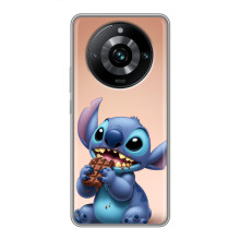 Чехол с рисунком Стич для Realme 11 Pro Plus – Стич с шоколадом