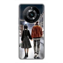 Чехол с дизайном Венздей 2 на Realme 11 Pro Plus – Уэнсдей и Тайлер