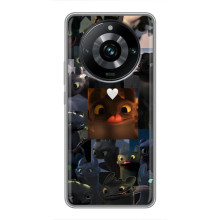 Чехол как приручить дракона на Realme 11 Pro Plus (Дракон коллаж)