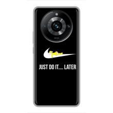 Чехол с логотипом Найк на Realme 11 Pro Plus (Nike just do it)