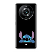 Чехол с принтом Стич на Realme 11 Pro Plus (Стич на черном)
