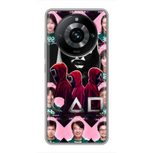 Чехол Гра в кальмара для Realme 11 Pro Plus – Персонажи игры кальмара