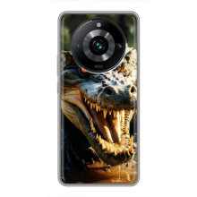 Чехол с картинкой «Хищники» для Realme 11 Pro Plus – Крокодил